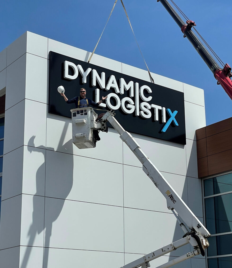 Dynamic Logistix building sign